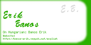 erik banos business card